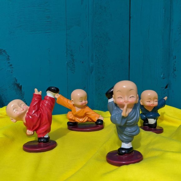 Set of 4 - Chinese Monk Figures - 0081 - Picture 1 of 5